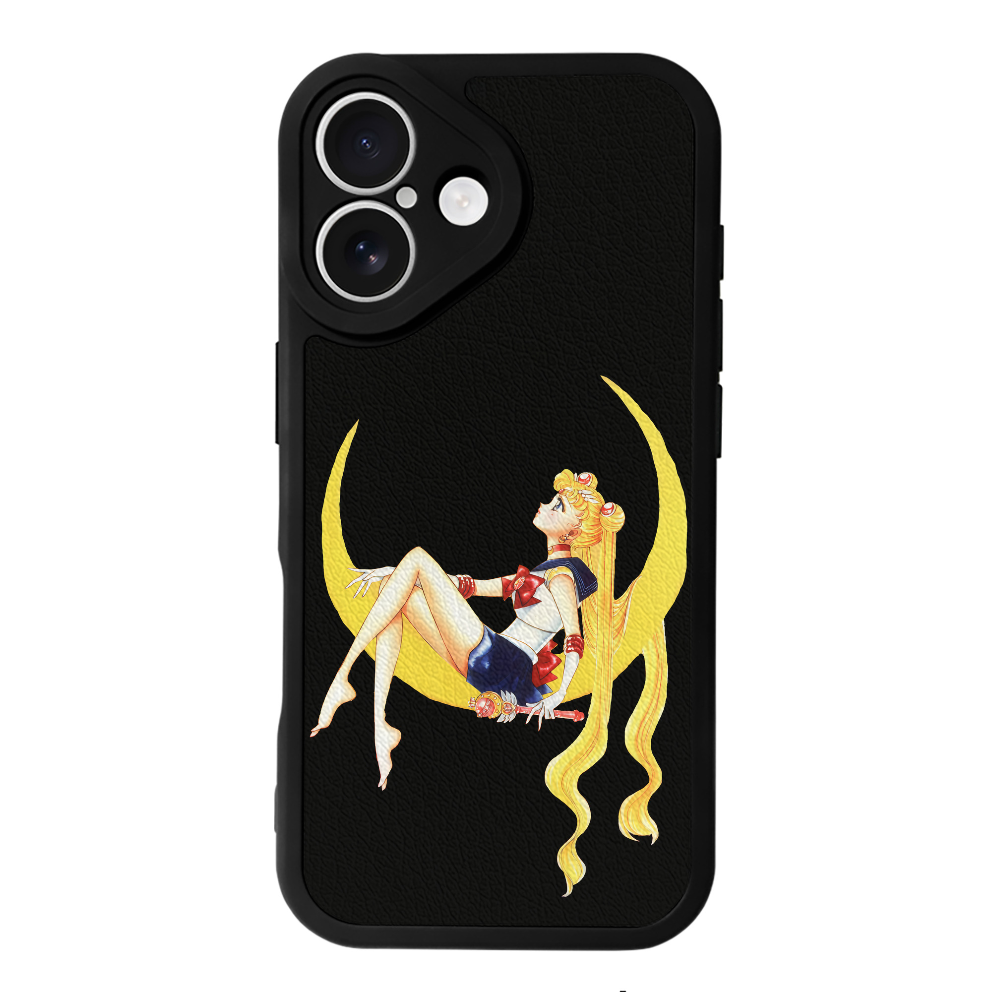 （画像用） 美少女戦士セーラームーン 月野 うさぎ つきの うさぎ Sailor Moon Tsukino Usagi 【iPhone 16シリーズ対応】シリコンスマホケース（レザー調） 材質：シリコン